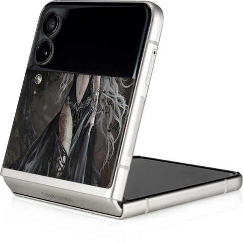 Gothic Princess with Silver Dragon by Nene Thomas Galaxy Z Flip4 5G Skin